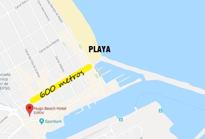 Hugo Beach Hotel & Apartments 간디아 외부 사진